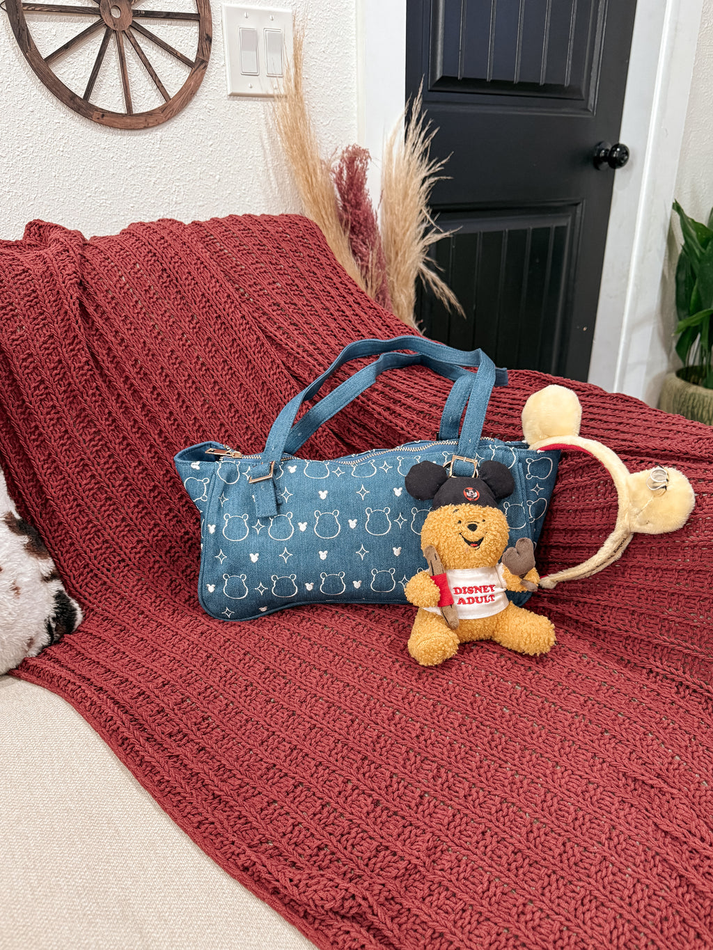 Jean Embroidery Purse RTS