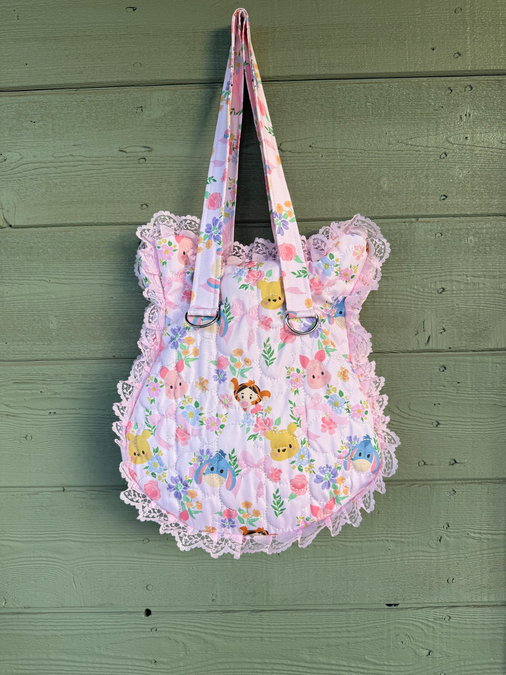 Pink Bear Lace Tote