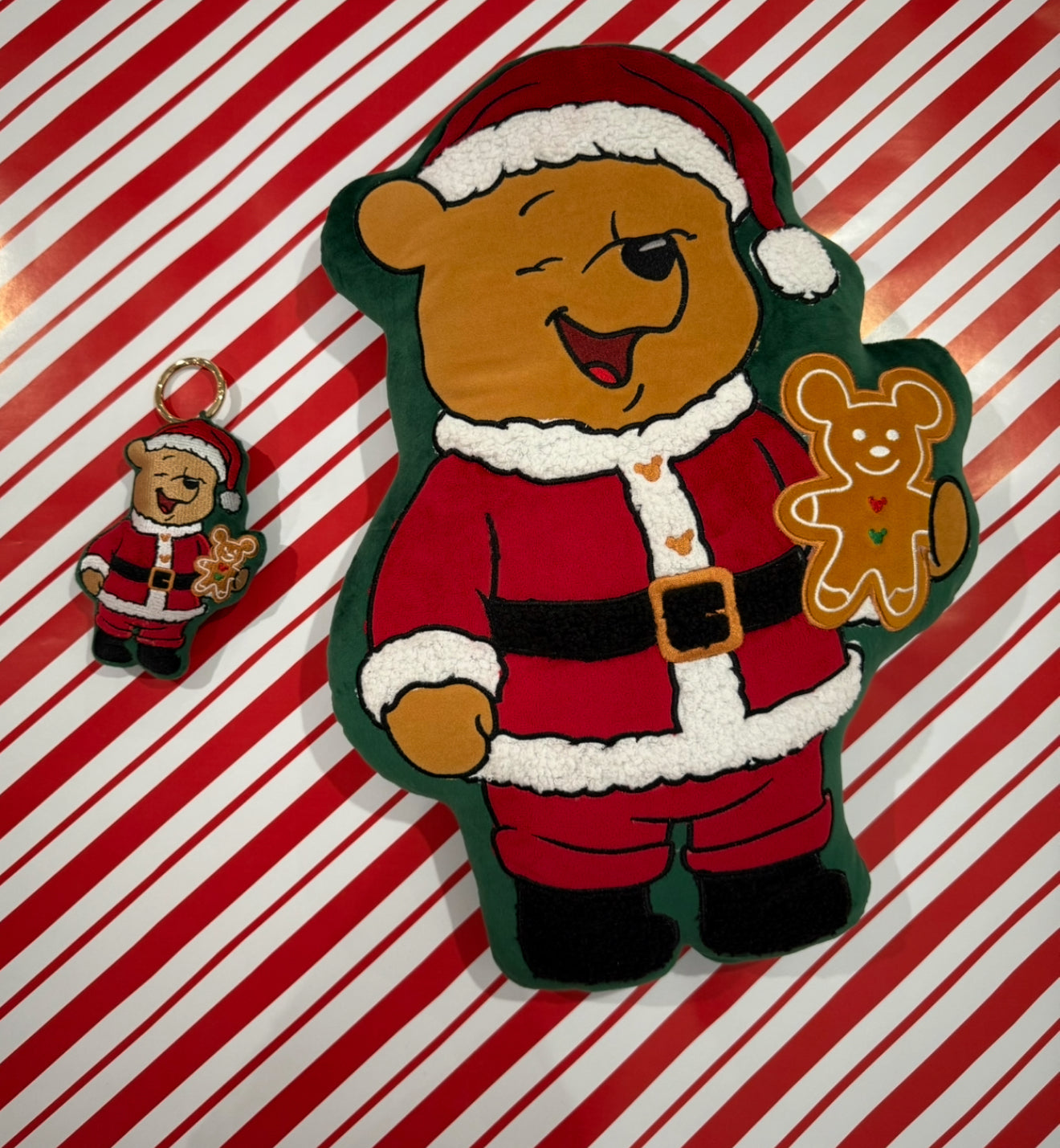 Bear Christmas Pillow and Keychain