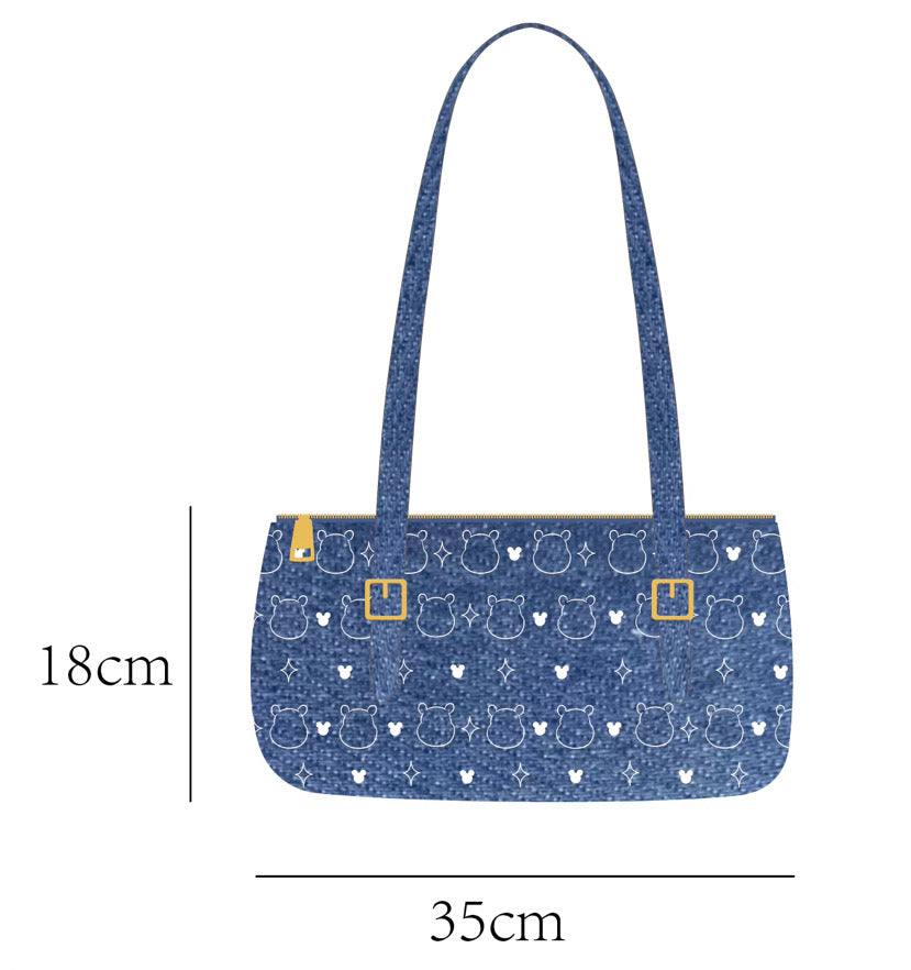 Jean Embroidery Purse RTS