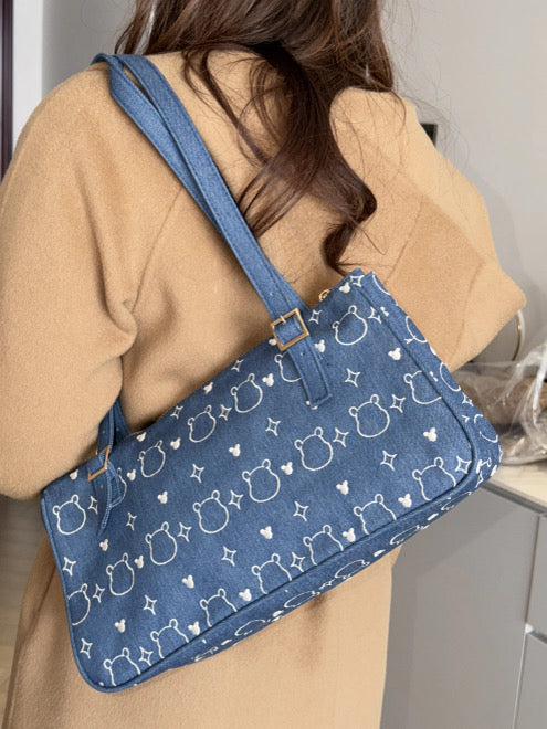 Jean Embroidery Purse RTS